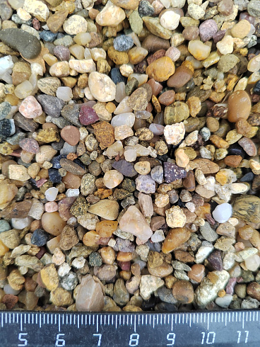 Галька речная окат (рыжая) фр.3-5 мм купить в Воронеже 