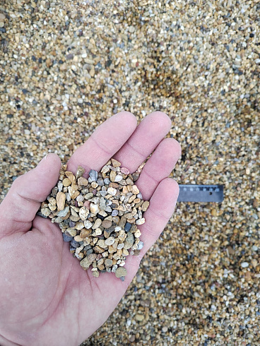 Галька речная окат (рыжая) фр.3-5 мм купить в Воронеже 