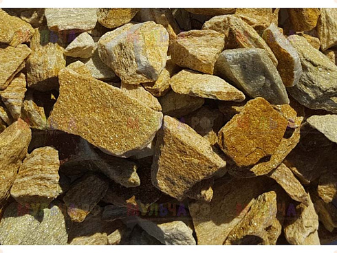 Kamenclub.ru: Щебень крошка желтый (ЗЛАТОЛИТ) фр. 20-40 мм.  купить в Воронеже златолит бежевый, золотистый, желтый декоративная каменная крошка 10800 руб/т   фото КАМЕНЬ КЛУБ