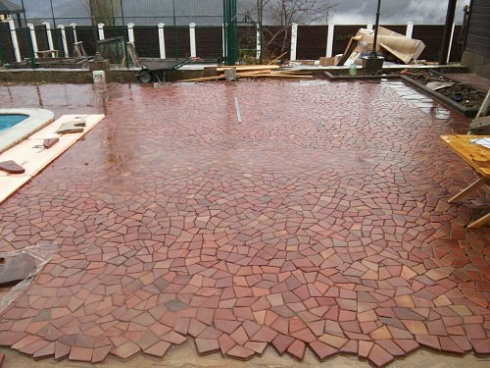 Kamenclub.ru: Песчаник брусчатка (Готика) art PSK-L-01  купить в Воронеже    2600 руб/кв.м    фото КАМЕНЬ КЛУБ