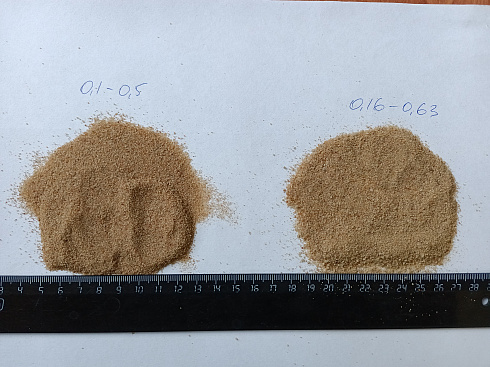 Кварцевый песок для площадок фр. 0,16-0,63 мм.  купить в Воронеже фото Камень Клуб