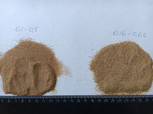 Кварцевый песок для площадок фр. 0,16-0,63 мм.  купить в Воронеже фото Камень Клуб