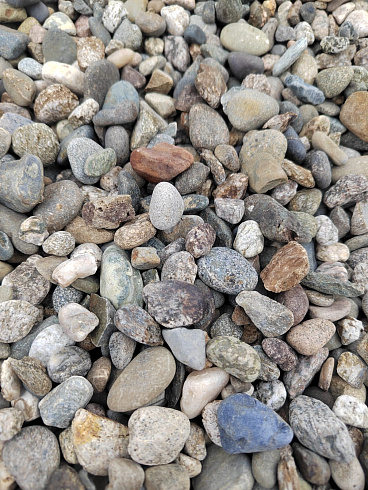 Kamenclub.ru: Галька речная окат (серая) фр.10-20 мм купить  в Воронеже галька речная серая, серый, темно-серый, светло-серый, коричневый ландшафтная декоративная речная окатанная округлая галька 5000 руб/т   фото КАМЕНЬ КЛУБ