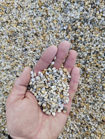 фото Галька крымская жемчужная фр. 3-5 мм. купить в Воронеже  в интернет-портале КАМЕНЬ КЛУБ