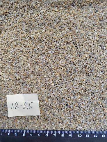 Кварцевый песок сухой фракцинированный фр. 1,2-2,5 мм.  купить в Воронеже фото Камень Клуб