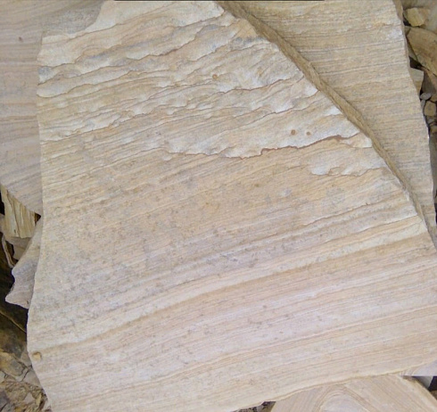 Kamenclub.ru: Песчаник пластушка желтый с рисунком (4-6 см)  купить в Воронеже плитняк пластушка желтый с рисунком песчаник 9 000 руб/м3   фото КАМЕНЬ КЛУБ