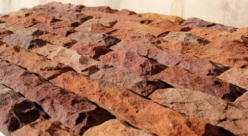 Kamenclub.ru: Песчаник (красный дракон) art PSK-5-03  купить в Воронеже    3350 руб/кв.м   фото КАМЕНЬ КЛУБ